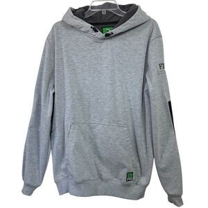 F•X•D Gray Wind and Water Resistant Sweatshirt with Hood and Ribbed Cuffs